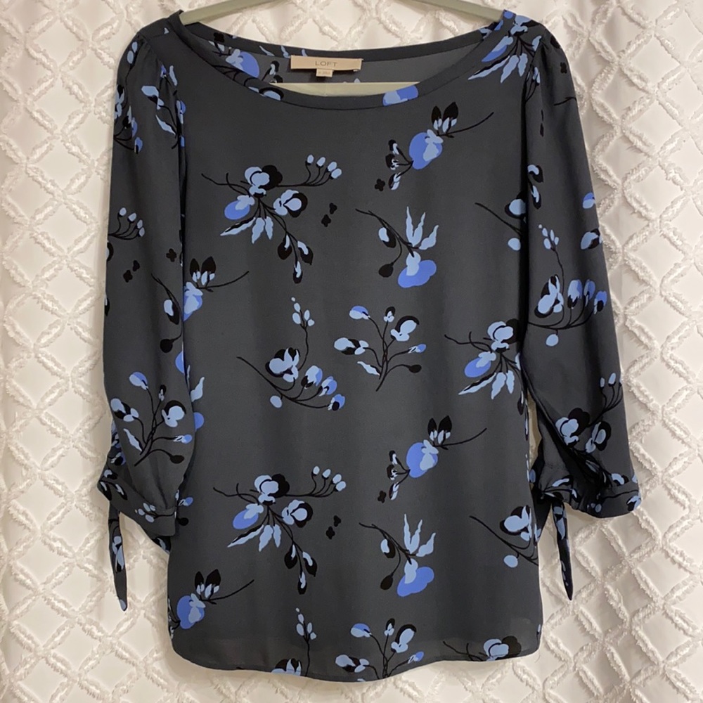 LOFT Mixed Media Blouse